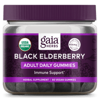 Gaia Herbs Black Elderberry Adult Daily Gummies for Immune Support || 80 ct