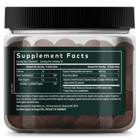 Gaia Herbs Ashwagandha Gummies Supplement Facts || 81 ct