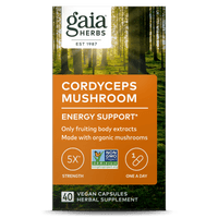 Gaia Herbs Cordyceps Capsules front carton || 40 ct