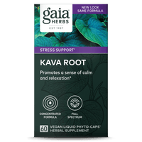 Gaia Herbs Kava Kava Root carton front || 60 ct - Kava Pills
