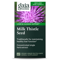 Gaia Herbs Milk Thistle capsules carton front || 60 ct